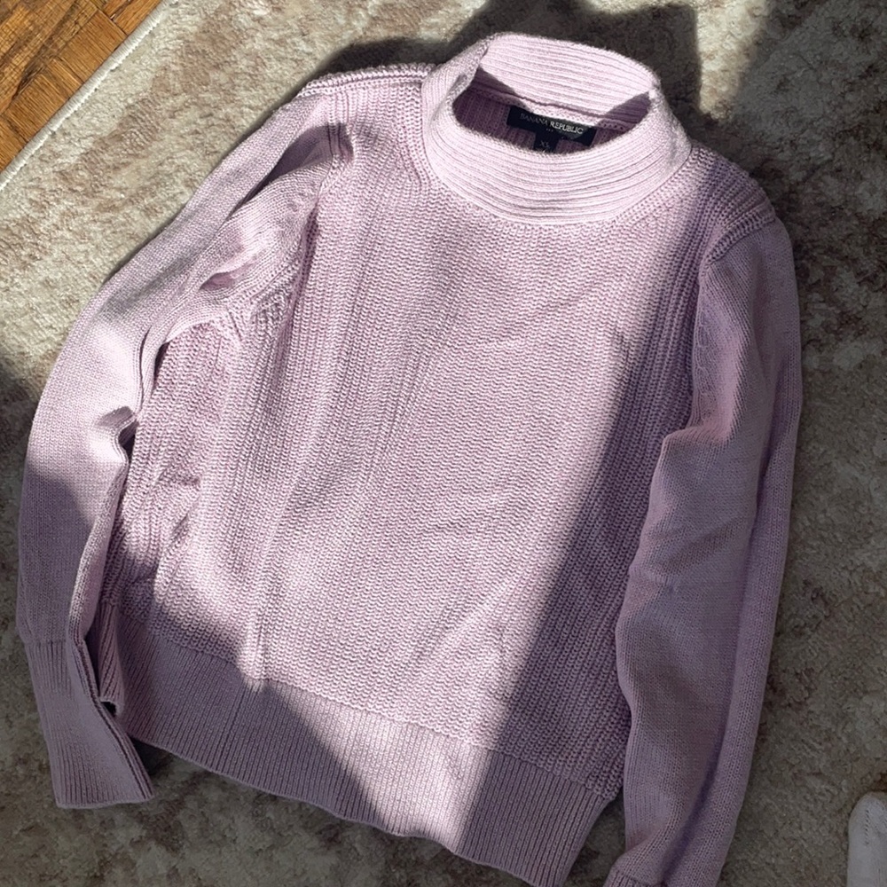 Banana Republic purple cow neck sweater